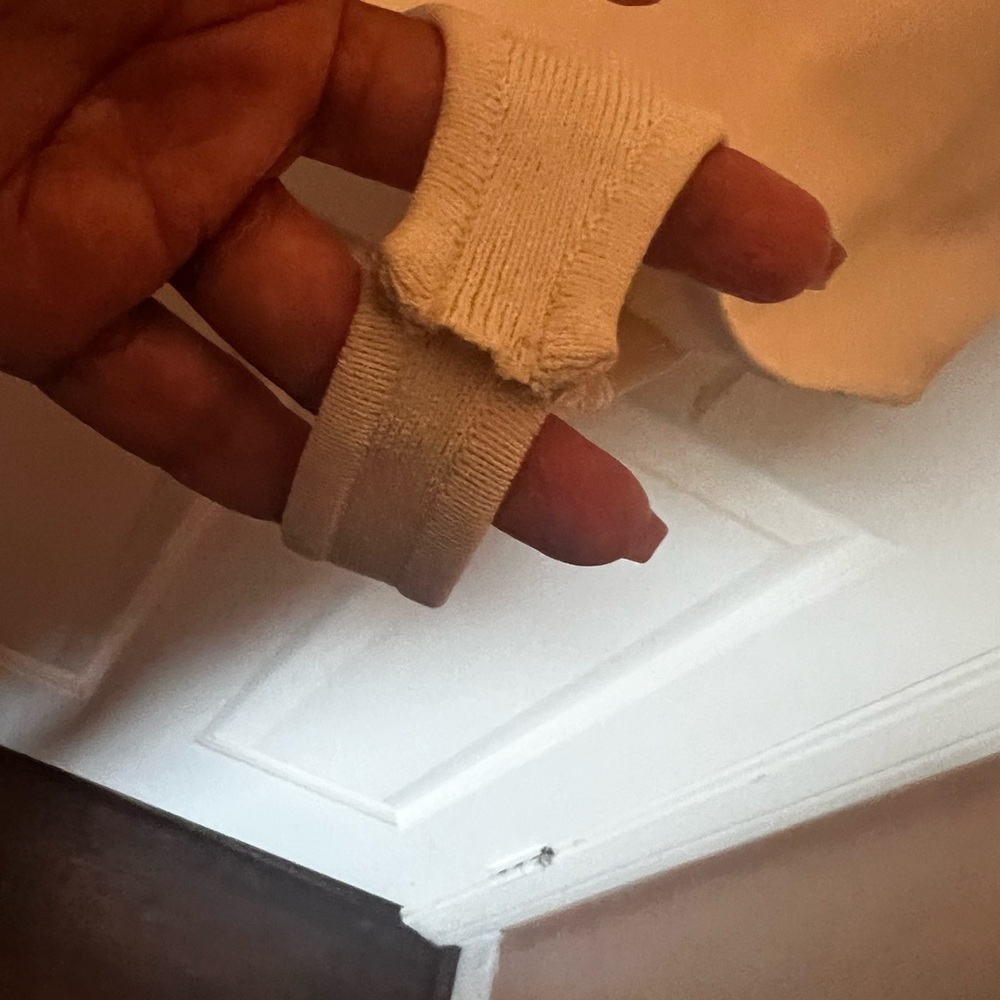 Beautiful Bebe Knit Bodysuit Button Solid Beige Xs - image 4